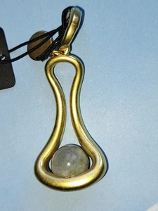 Skandinavischer Designer Kettenanhänger m.Labradorite SENCE Copenhagen Neu  - Bild 1 von 5