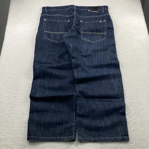 Vintage Southpole Jeans Mens 42 Dark Blue Baggy Wide Leg Hip Hop Y2k Denim - Picture 1 of 9