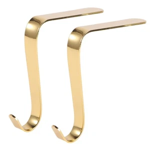 2 Stück Weihnachtsstrumpfhalter Xmas Kaminhaken Zinklegierung Kaminhaken - Bild 1 von 12