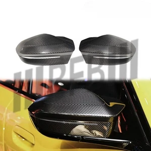Dry Carbon Fiber Rearview Mirror Cover Trim Fits For BMW 5 Series G60 2024-2026  - Picture 1 of 4