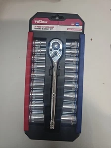 Hyper Tough 43236 21 Piece 1/2 Inch Drive Ratchet & Socket Set Detachable Socket - Picture 1 of 2