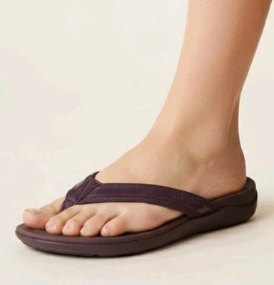 Sandalias Vionic Orthaheel púrpura marea soporte arco para mujer usadas en excelente estado Foto 1 de 4