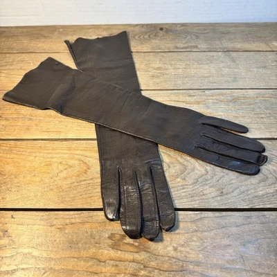 Guantes de cuero marrón vintage Franklin Simon & Co. hechos en Italia niño (?)  Talla Foto 1 de 4