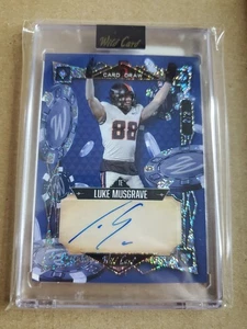 2023 Wild Card 5 Card Draw Luke Musgrave Rookie Auto Blue #1/2 Packers  - Picture 1 of 4