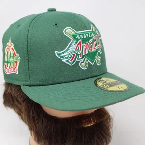 LA Angels Fitted Hat 7 1/8 Green New Era 59FIFTY Cooperstown Collection MLB Cap - Picture 1 of 12