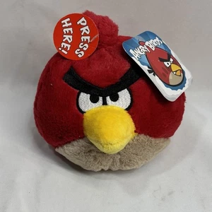 Angry Birds Red Plush 2010 Commonwealth #90837 Toy Rovio Tags HTF No Sound - Picture 1 of 5