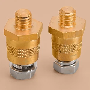 Adaptador de poste de batería Conector de terminal de latón Adaptador de rosca M8 con pernos 2 piezas - Imagen 1 de 7