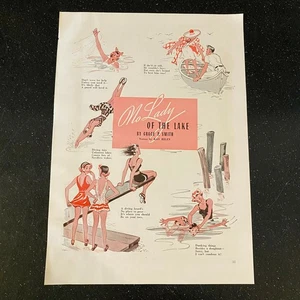 Impresión vintage No Lady of the Lake Grace P. Smith 1939  - Imagen 1 de 1
