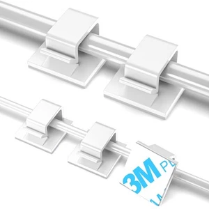 100 STCK. Selbstklebende Kabelclips Weiß (Klein & Groß) Verbesserter Wandkabelhalter... - Bild 1 von 6