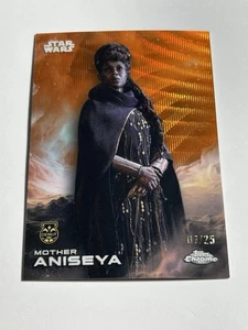 2025 Topps Chrome Star Wars Mother Aniseya /25 Orange Wave Refractor - Picture 1 of 4