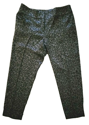 Pantalón Ann Taylor Estampado Leopardo Gris Negro Ligero Talla 12 Foto 1 de 4