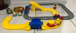 Little Tikes Peak Road & Rail Set W/ Trains Helicopter Car People Tractor Extras