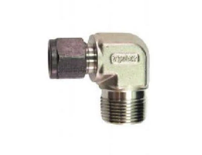 3/8 Tube x 3/8" MNPT 316ss Male Elbow Compression Fitting Tylok SS-6-SME-6 - Image 1 of 2