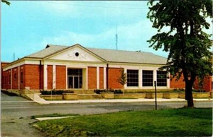 Lima, OH Ohio  LIMA PUBLIC LIBRARY  Allen County  VINTAGE  Chrome Postcard - Picture 1 of 2
