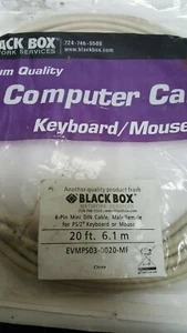 Black Box EVMPS03-0020-MF 6 PIN Male To Female 20FT Cable NEW - Picture 1 of 2