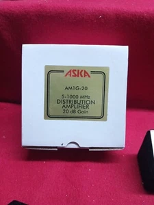 Aska AM1G-20 Distribution Amplifier 5-1000 MHz 20 dB Gain NEW FREE SHIPPING! - Picture 1 of 4