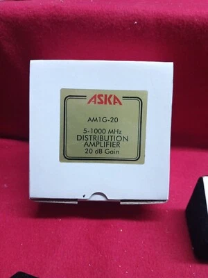 Aska AM1G-20 Distribution Amplifier 5-1000 MHz 20 dB Gain NEW FREE SHIPPING! - Image 1 of 4