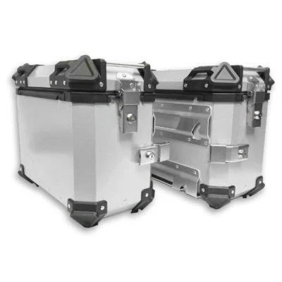 Motorcycle Side Panniers/ Boxes 38L Silver - Image 1 of 4