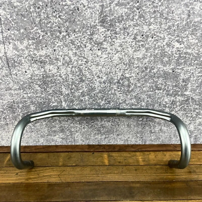 Vintage Zoom 4 Aero Drop Handlebar 430 mm 26.0 6061 Aluminum Bar Gunmetal Gray - Image 1 of 4