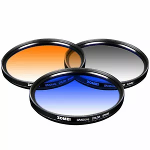 Zomei Slim Graduated Grey+Blue+Orange Neutral Density ND Filter 40.5mm - Picture 1 of 12