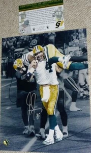 GREEN BAY PACKERS Greg Jennings Signed Brett Favre 421 TD 8x10 PHOTO COA HOLO - Picture 1 of 1