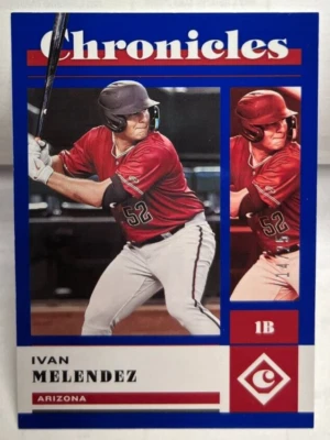Ivan Melendez 2023 Panini Chronicles #21 - BLUE Parallel #d 14/25 - DIAMONDBACKS - Image 1 of 2
