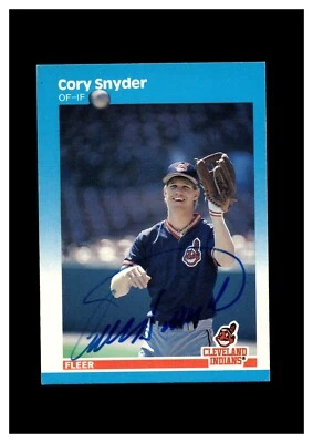 1987 Fleer #260 Cory Snyder Autographed Signed Auto Cleveland Indians - Image 1 of 2