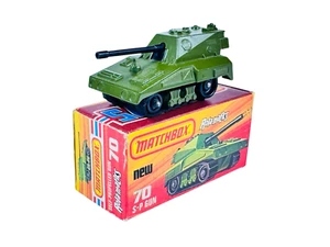 Matchbox Lesney Superfast MB70 S-P Gun Military Tank w/K Style Box - Picture 1 of 12