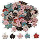 Alloy And Enamel Enamel Flower Charms  Handmade Crafts Lovers