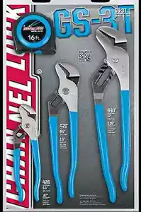 Channellock GS-3T 3pc Tongue & Groove Plier Set with 16 ft. Measuring Tape - Picture 1 of 1