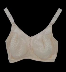 Bali Full Coverage Wireless Bra Cream Floral Bow Adjustable Size 36 DDD - Picture 1 of 6