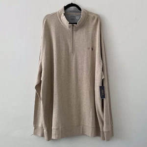Men’s Polo Ralph Lauren Quarter Zip Cotton Blend Pullover Sweater Size 4XLT - Picture 1 of 2