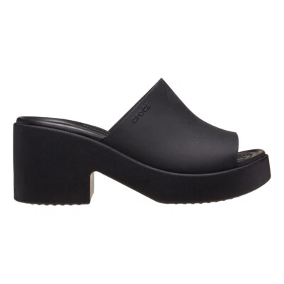 Crocs Women's Rubber High Heel Beach Brooklyn Slide Comfortable Black - Image 1 of 4