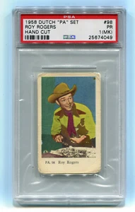 1958 Dutch Gum Movie Film Card "PA" Set 98 Roy Rogers PSA 1 MK Pop 1, 2 higher - Picture 1 of 2