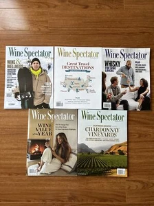 Lot of 5 Wine Spectator Magazines 2023. Whisky, Chardonnay, Travel, Wine Of Year - Picture 1 of 6