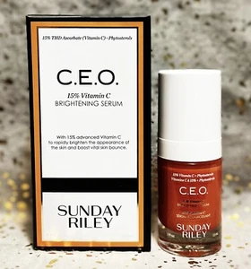 Sunday Riley~C.E.O. 15% Vitamin C Brightening Serum~0.5 fl oz/15ml~Travel Sz~NIB - Picture 1 of 1