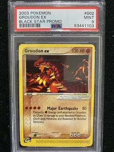 Pokémon Black Star 2003 promoción Groudon EX #002 PSA 9 como nuevo - Imagen 1 de 1