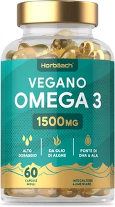 Omega 3 Vegan Ad Alta Efficienza 1500Mg | Derivato Da Olio Di Alghe | Fonte Di D - Foto 1 di 12