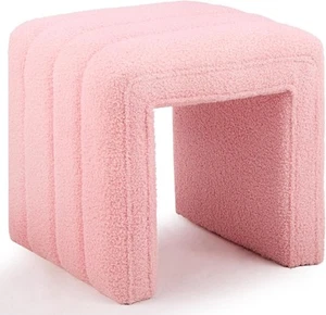 Moderne Samt Ottomane Fußstütze Waschtisch Hocker Schuh Bank für Schmink Zimmer Wohnen - Bild 1 von 7