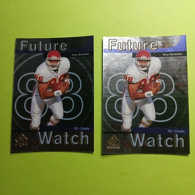 LOT OF 2 - 1997 SP AUTHENTIC FUTURE WATCH TONY GONZALEZ #11 ROOKIE CARDS HOF - Image 1 of 2