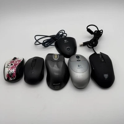 Wireless/ Wired Mouse Mice Lot of 5 Untested Parts/Repair Only - Image 1 of 4