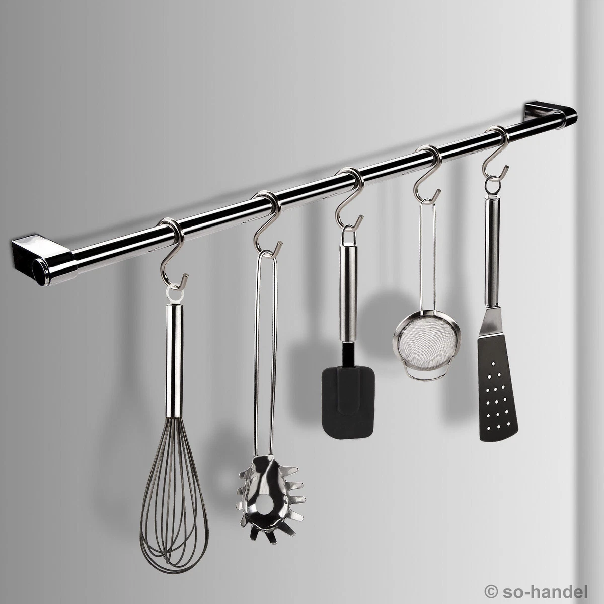 Wesco Relingsystem Rollenhalter 1 Fach – Matt-Chrom, Für Küchenreling 16 Mm