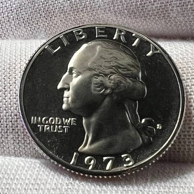 1973-S Washington Quarter Cameo Proof receive coin pictured #5210 - Image 1 of 4