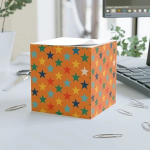 Note Cube, Colorful Starry Desk Reminder, Student Gift, Stationery Organizer, - Picture 1 of 4