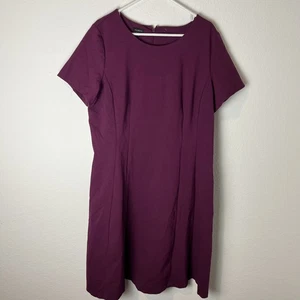 Talbots Kleid Damen 20 Lila Kurzarm Knielang Etui Karriere Klassiker - Bild 1 von 5