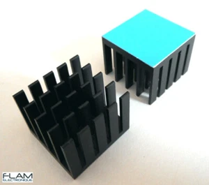 Dissipateur thermique radiateur avec adhesif 20x20x16mm Heat Sink with adhesive - Zdjęcie 1 z 9
