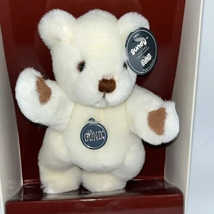 VINTAGE 1984 GUND BABY WHITE JOINTED TEDDY BEAR STUFFED ANIMAL PLUSH TOY - Picture 1 of 14