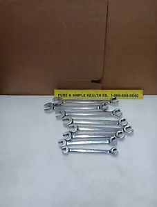 Snap on Tools RXS Open End Flare Nut Combination Wrench 8pc SAE - Foto 1 di 16
