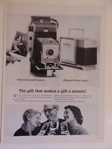 1958 POLAROID MACCHINA FOTOGRAFICA & FOTOCOPIATRICE ottimo regalo natale pubblicità stampa d'epoca - Foto 1 di 1