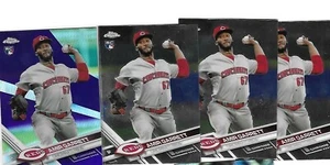 4 2017 TOPPS CHROME AMIR GARRETT REDS RC LOT 3 BASE 1 PURPLE REFRACTOR 72/299 - Foto 1 di 1